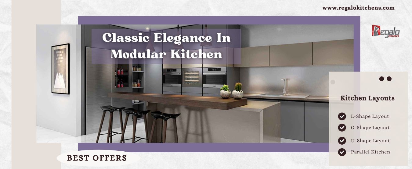 Classic Elegance In Modular Kitchen