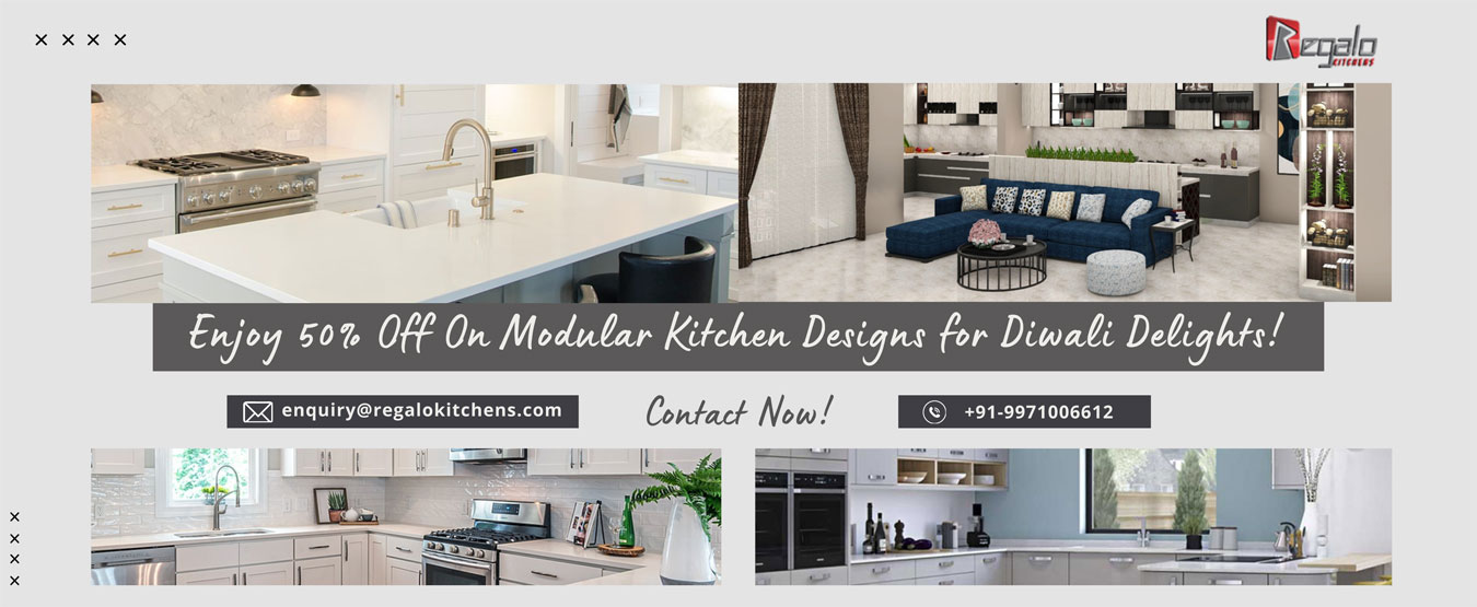 Enjoy 50% Off On Modular Kitchen Designs for Diwali Delights! 
