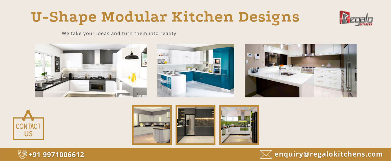 
                                            U-Shape Modular Kitchen Designs