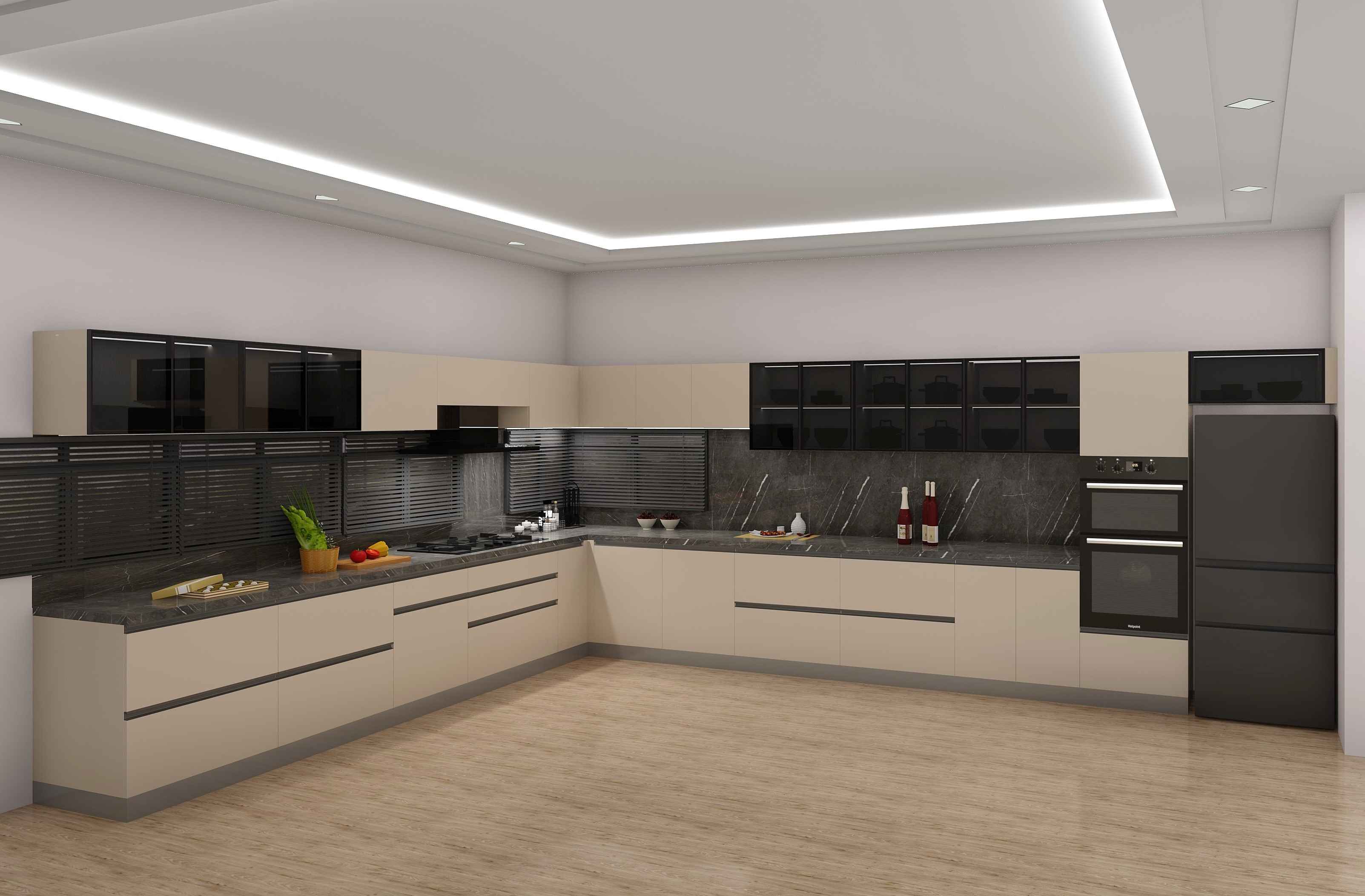 Chic L Shaped Latest Modular Kitchen Design