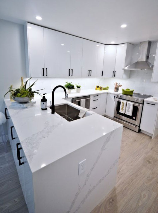 Pale modular kitchen design