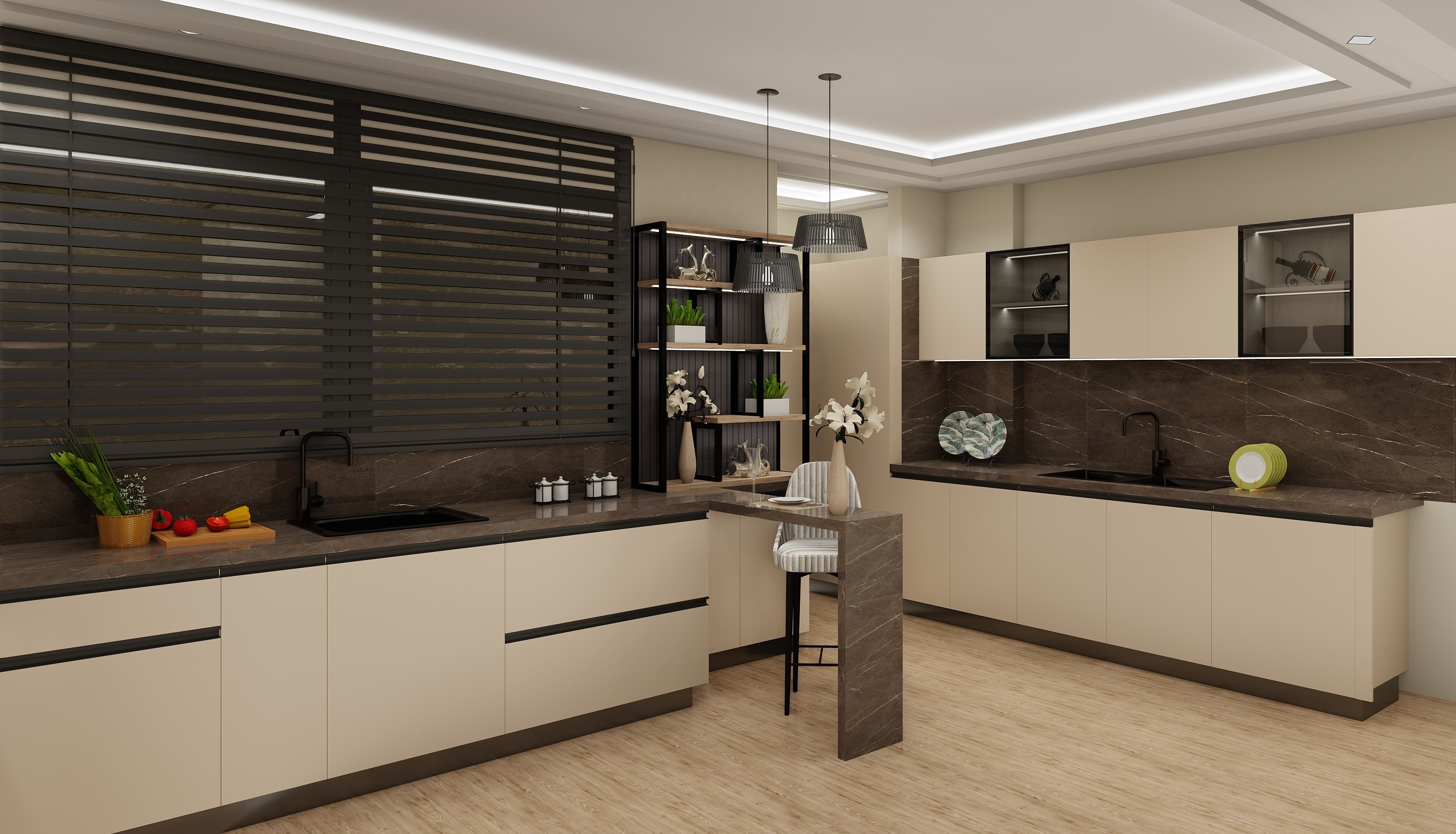 Divine Kitchen L Shaped Gorg Modular Design