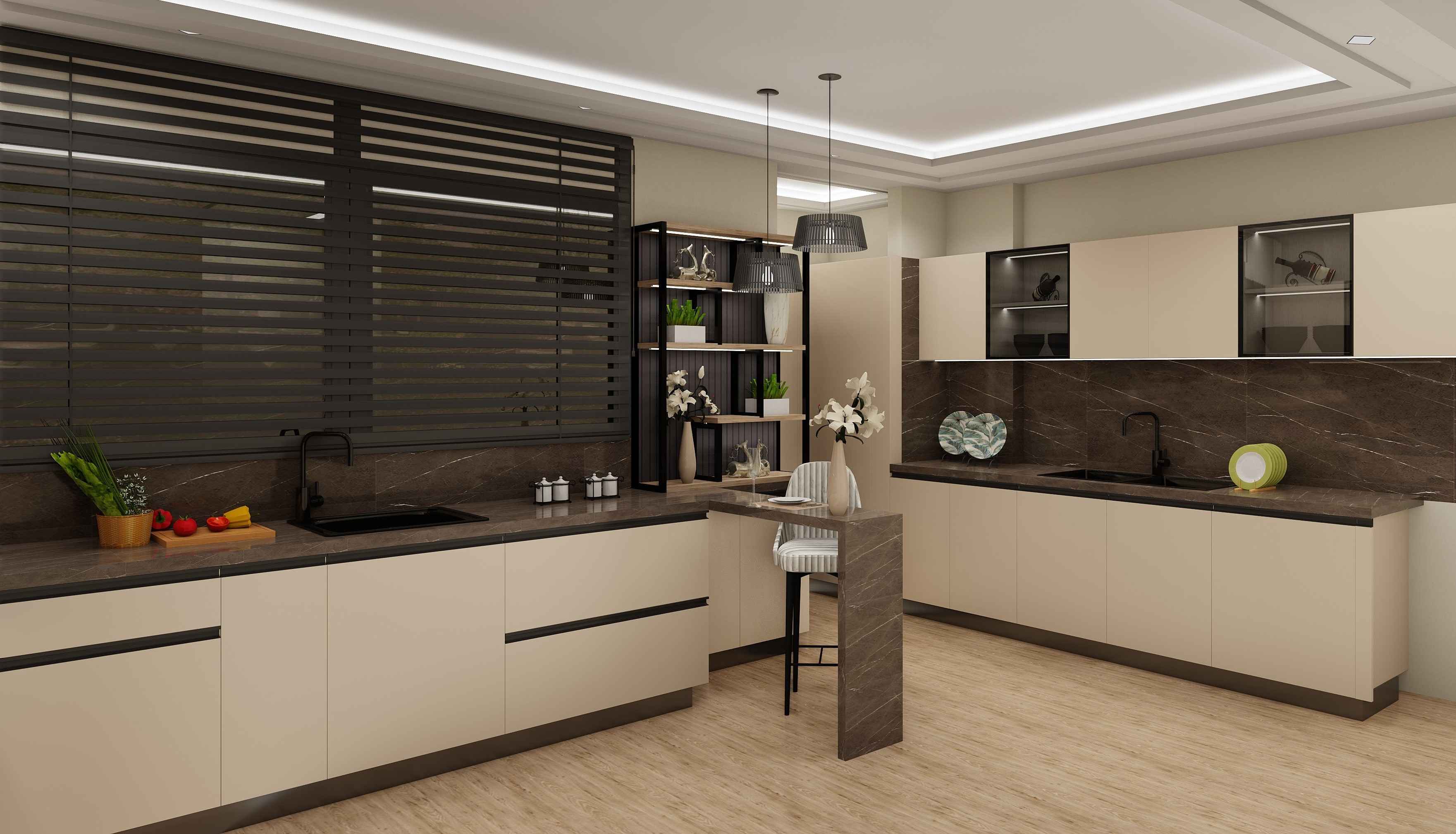 Divine Kitchen L Shaped Modular Design