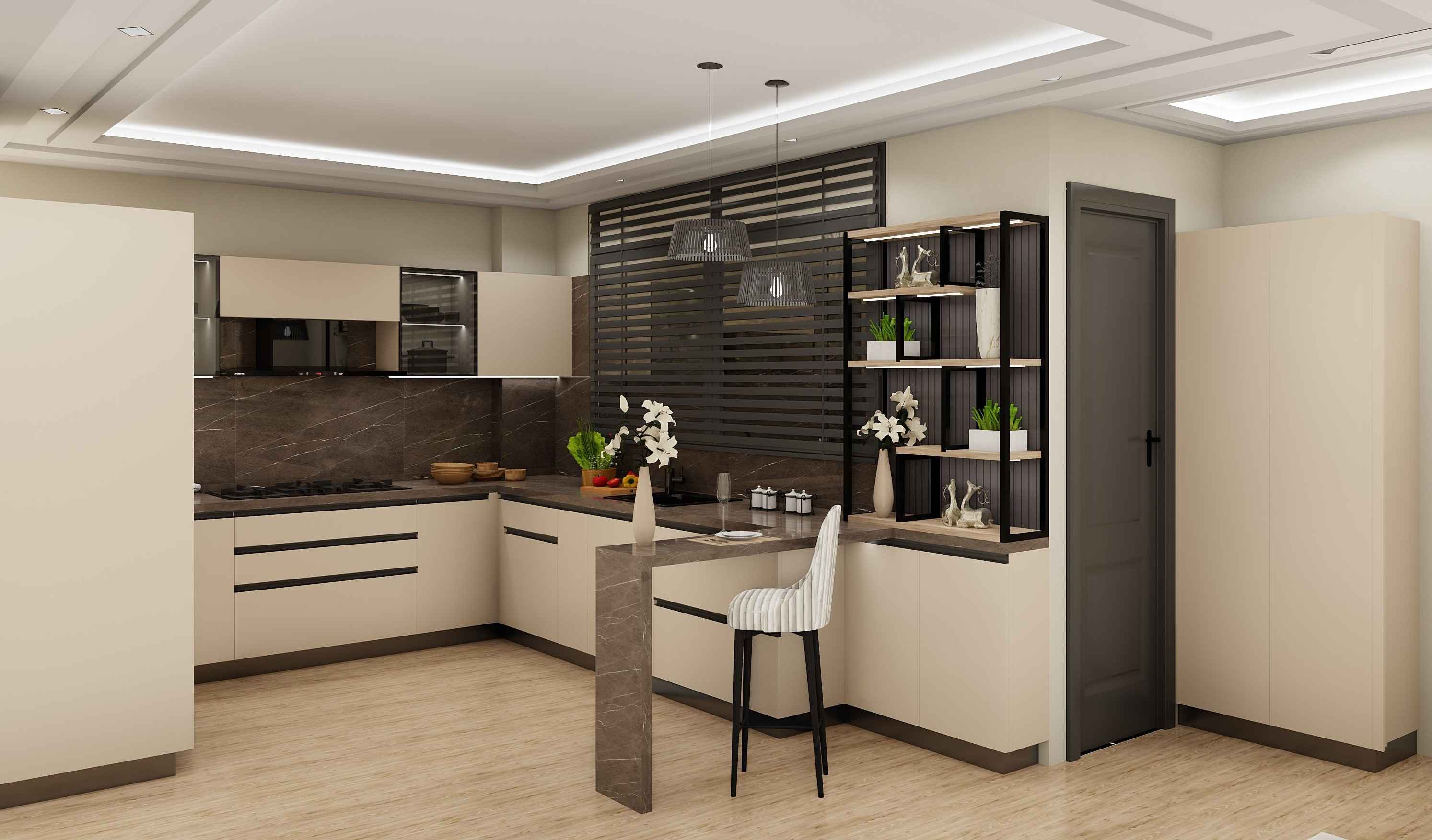 Elegance U Shaped Modular Kitchen Design