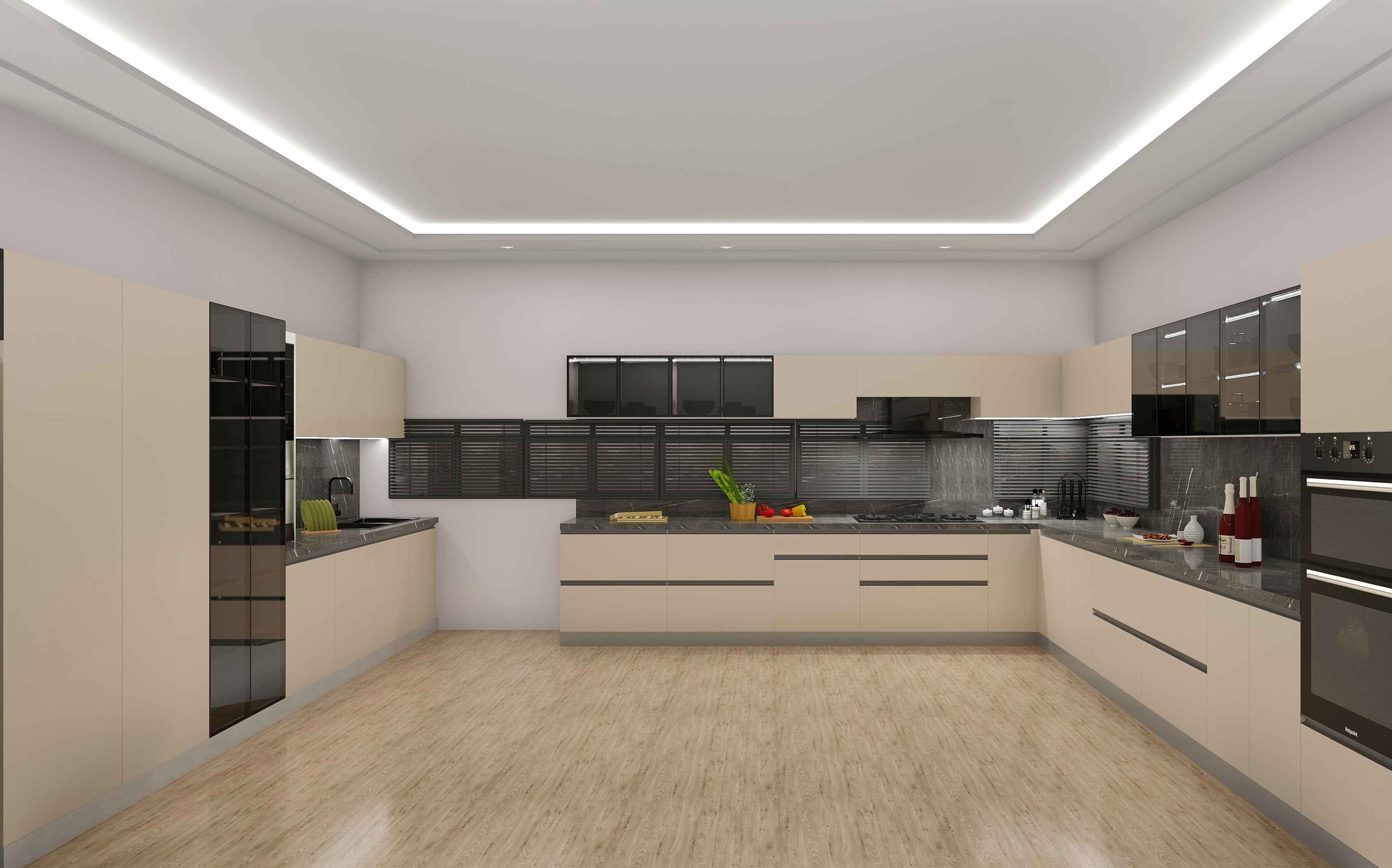 Exquisite G Shaped Modular Kitchen Design