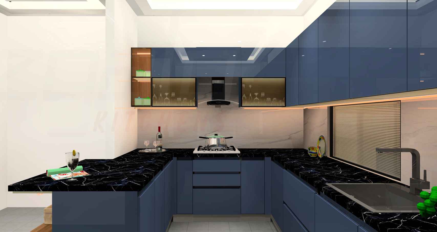 G Shape Perfect Kitchen Modular Design