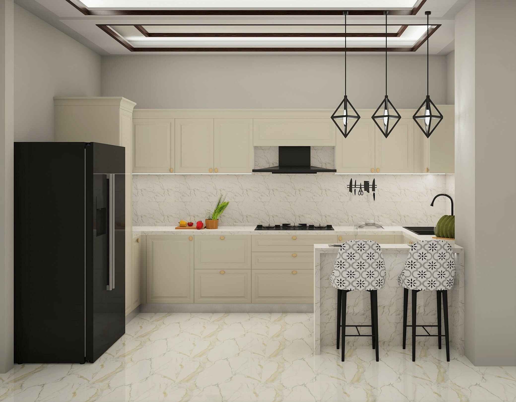 G Shaped Kitchen Modular Design