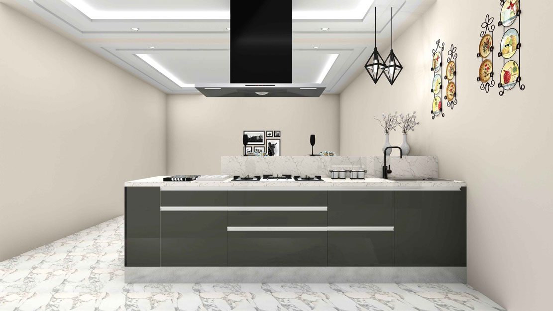 Island Culinary Modular Kitchen Design