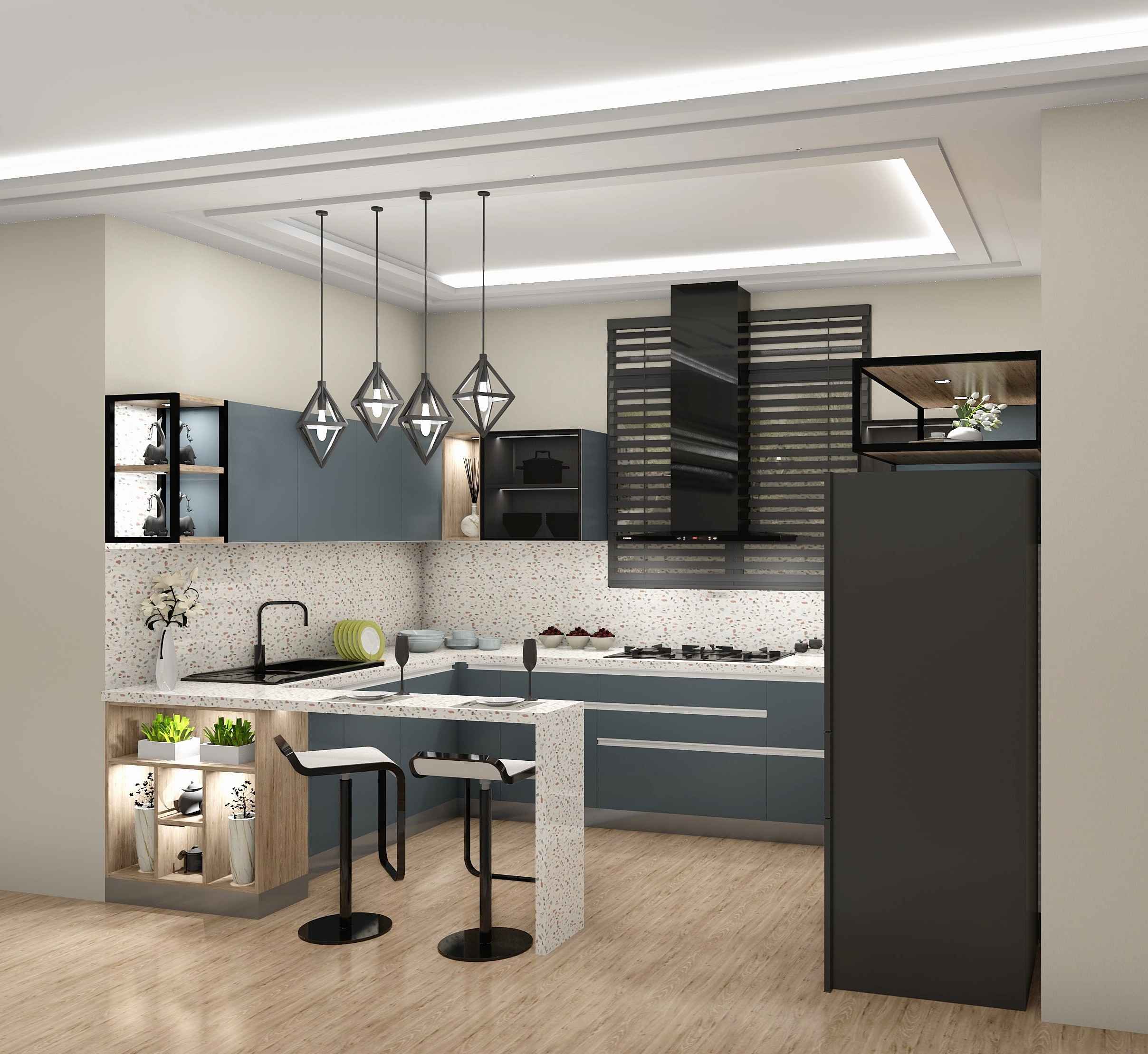 Italian Kitchen With Breakfast Counter Kitchen Design