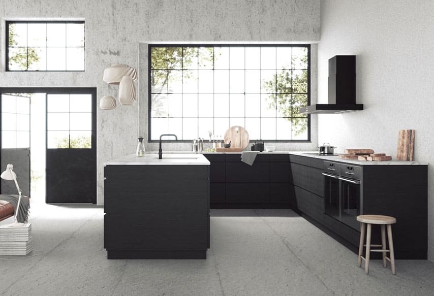 U-Shaped Modular Kitchen