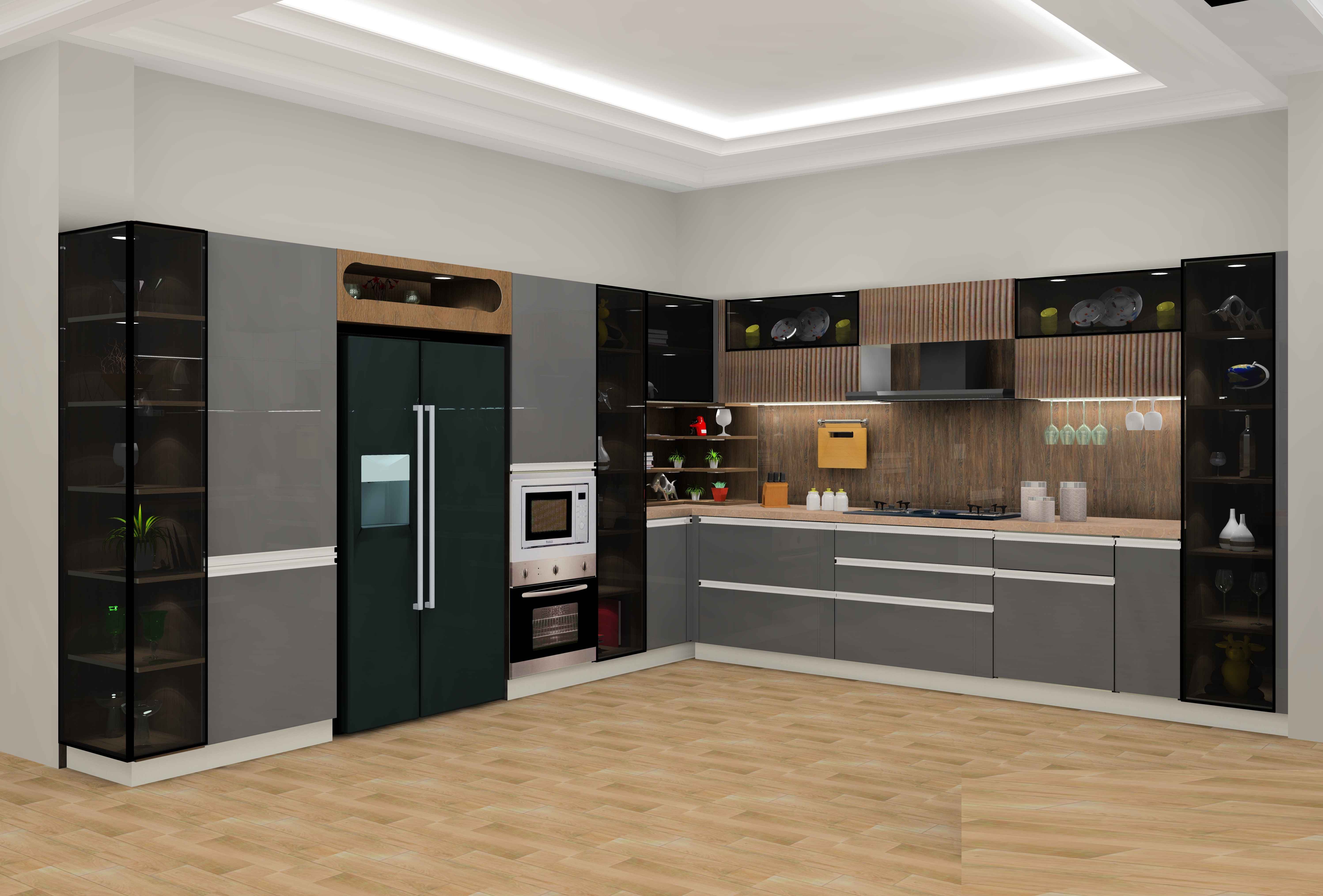 L Shape Latest Modular Kitchen Design