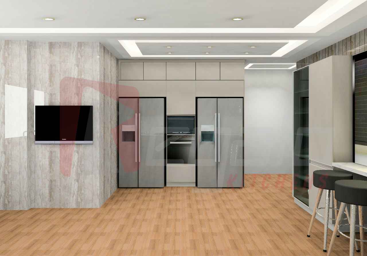 L Shaped Designer Modular Kitchen Design