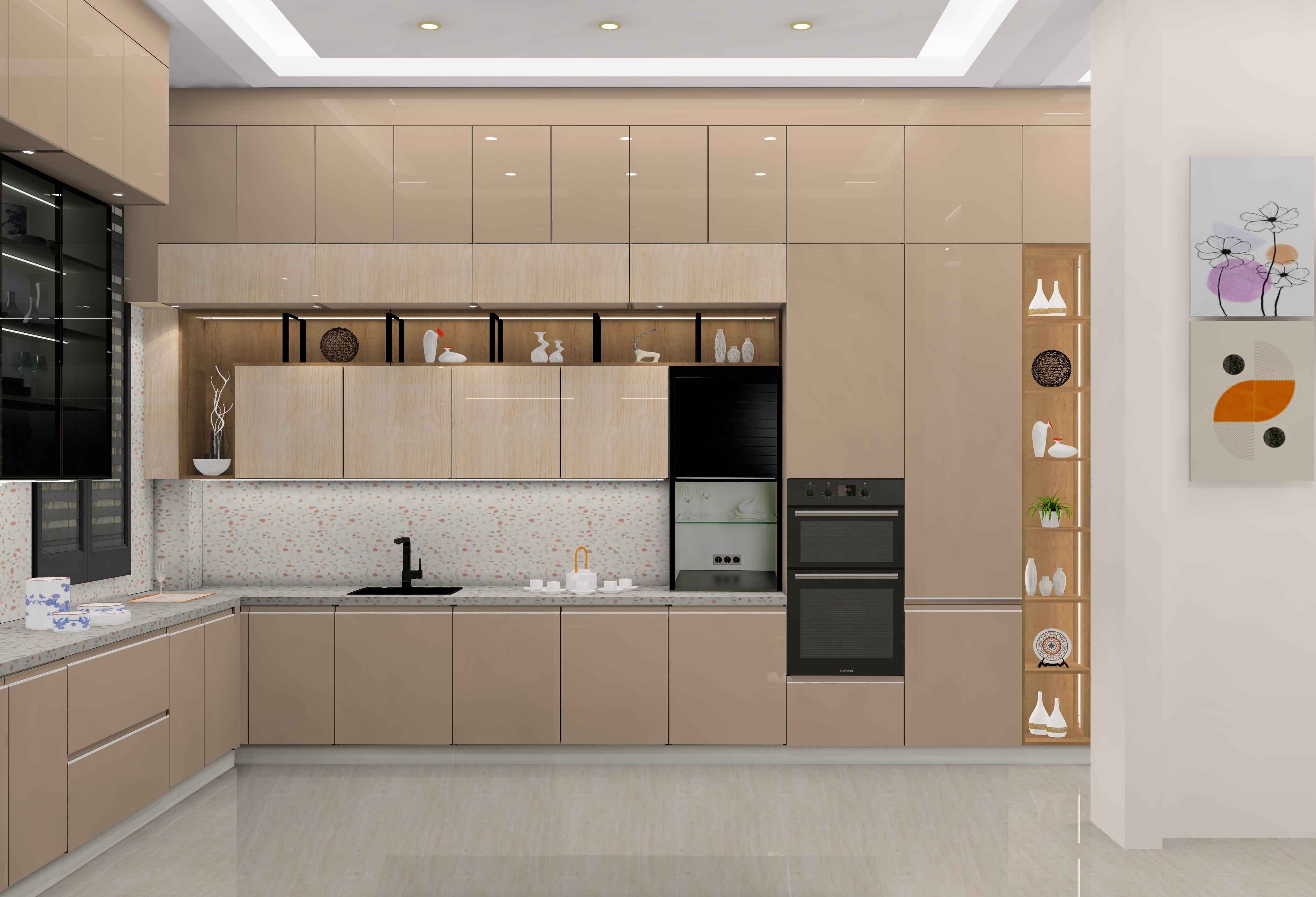 L Shaped Latest Modular Kitchen Design