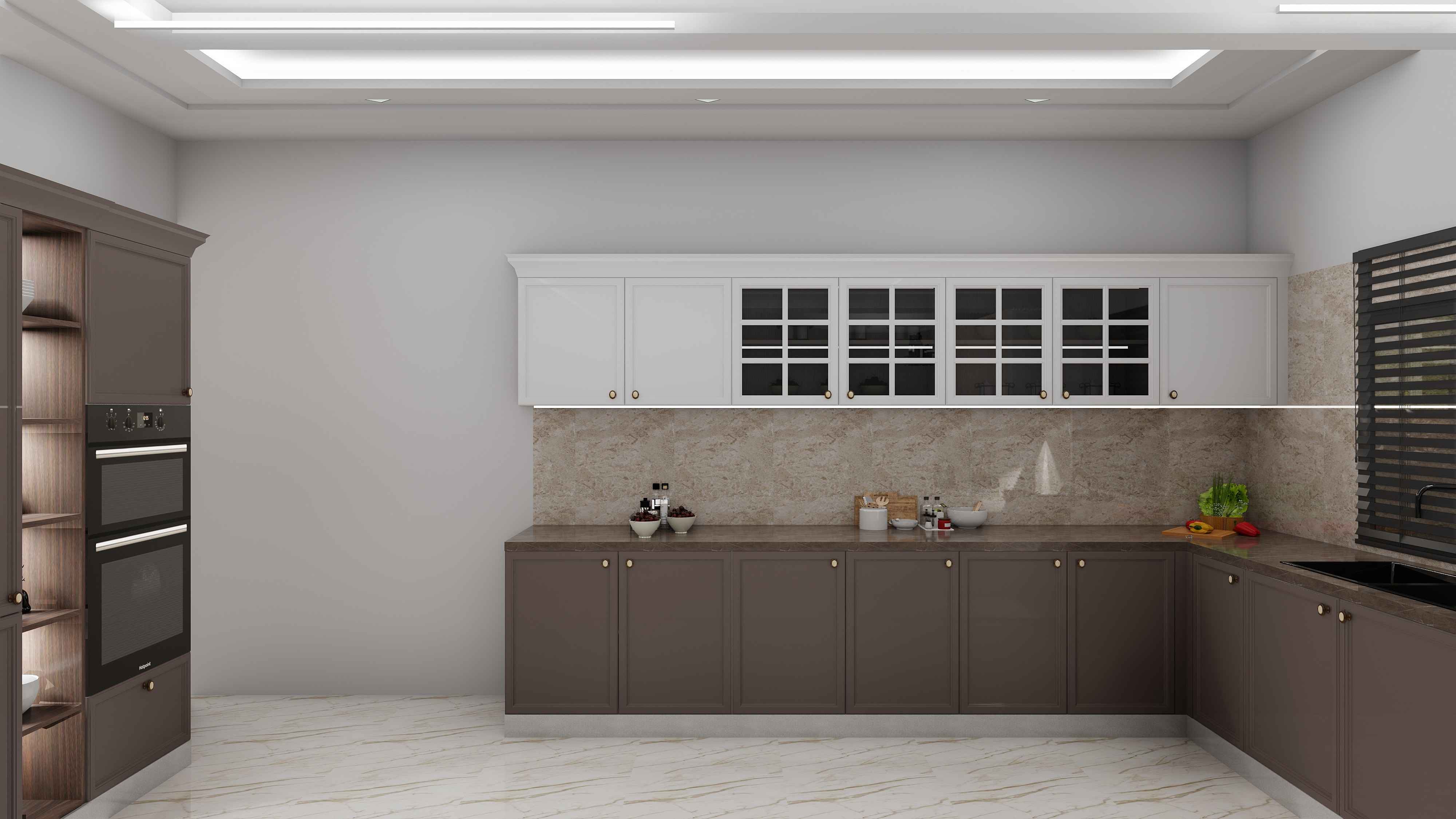 L Shaped Luxurious Modular Kitchen Design