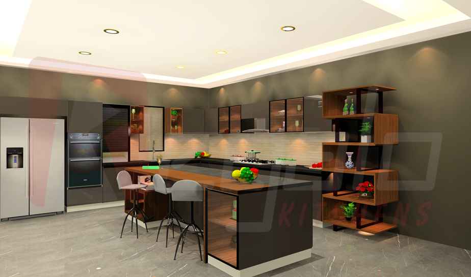 L Shaped Modular Marvel Kitchen Design