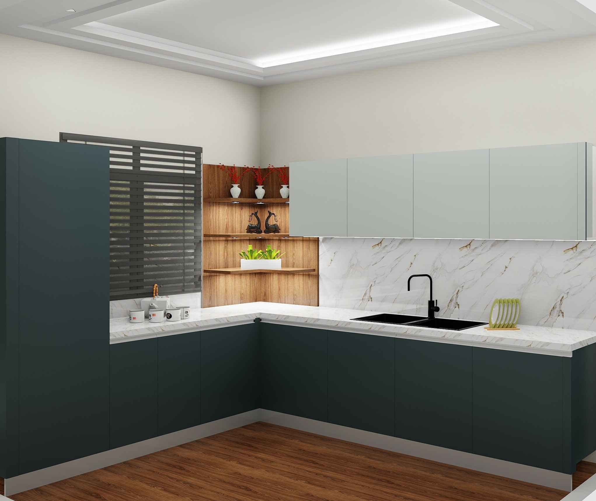 L Shaped Versatile Modular Kitchen Design