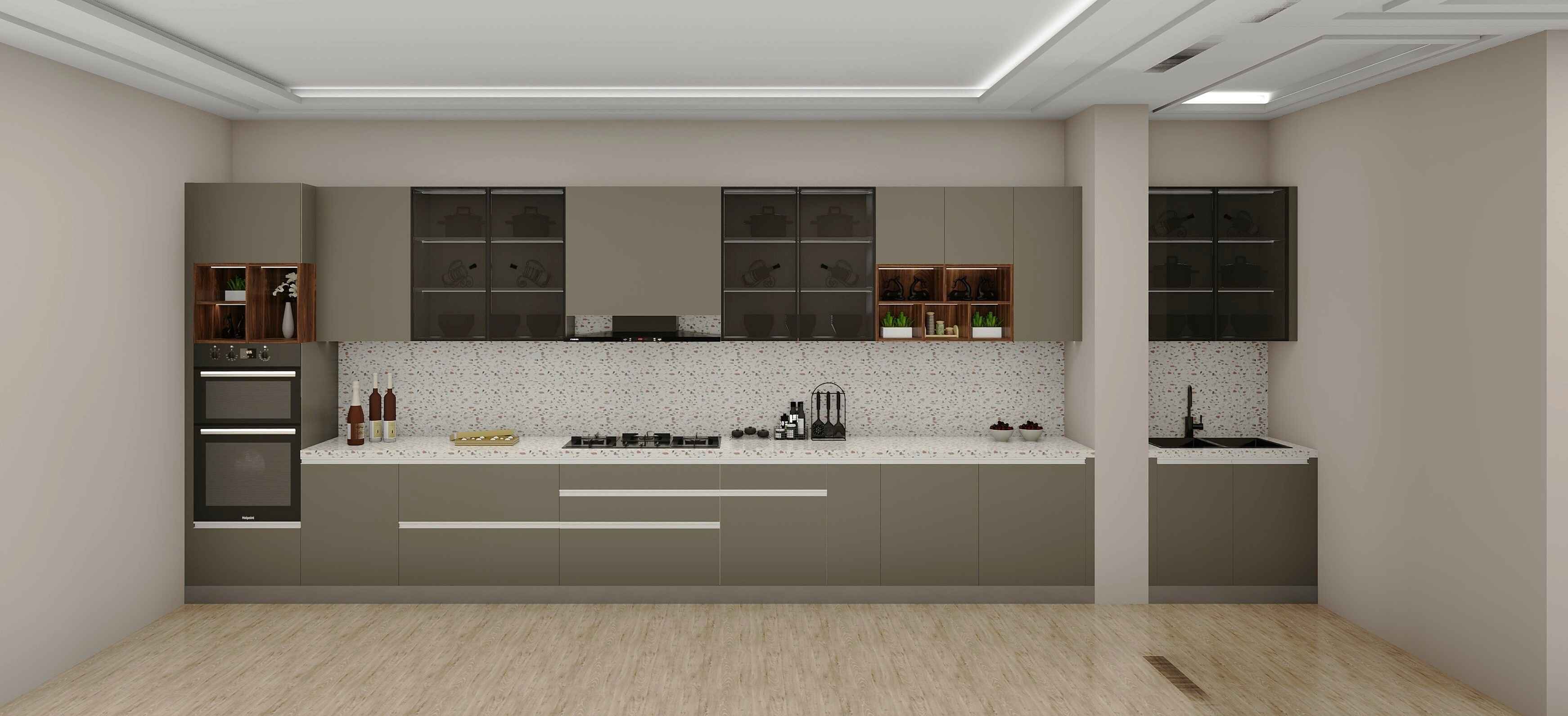 Loft Cullianry Inline Modular Kitchen Design