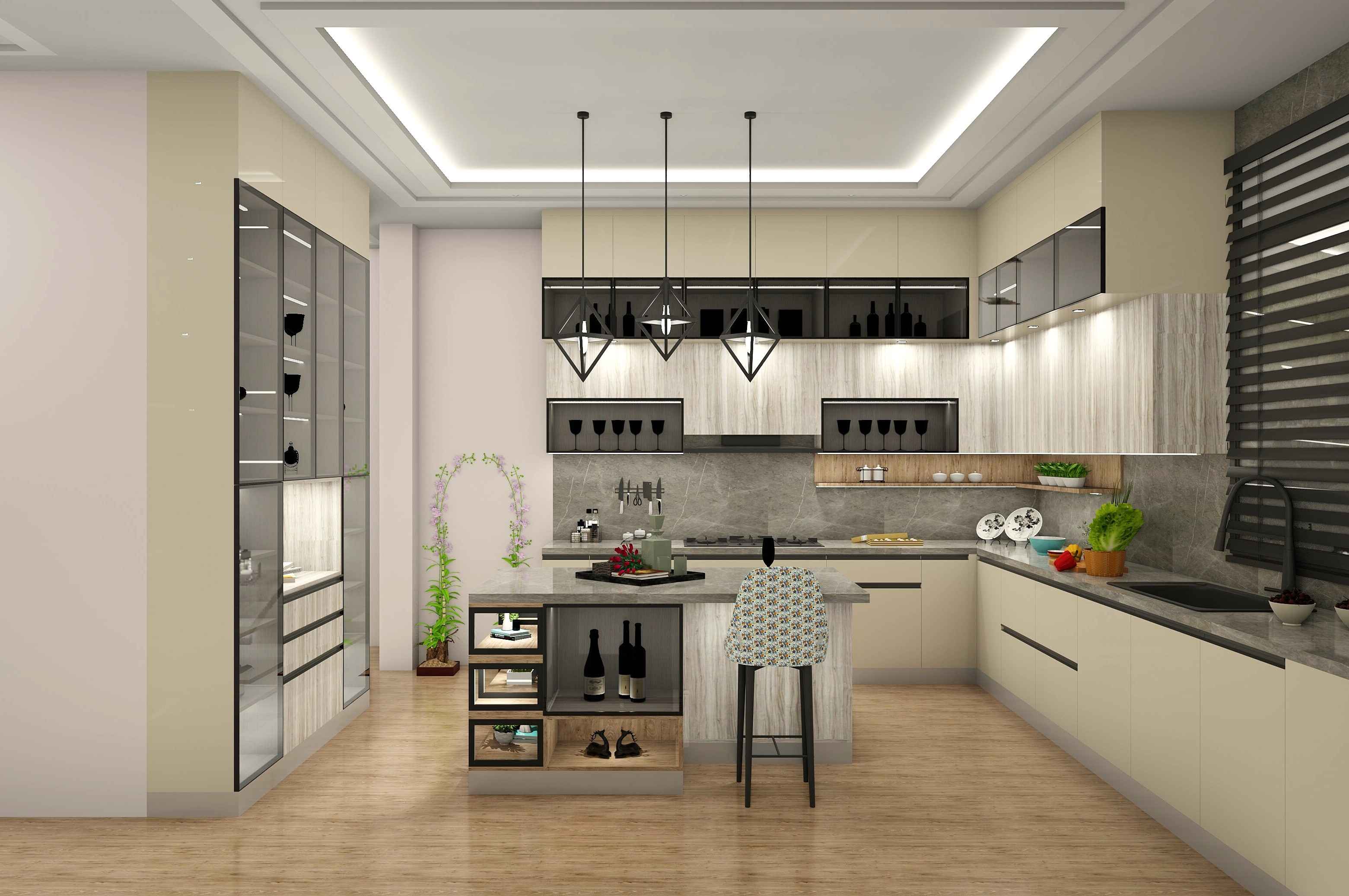 Luxurious Island Modular Kitchen Design