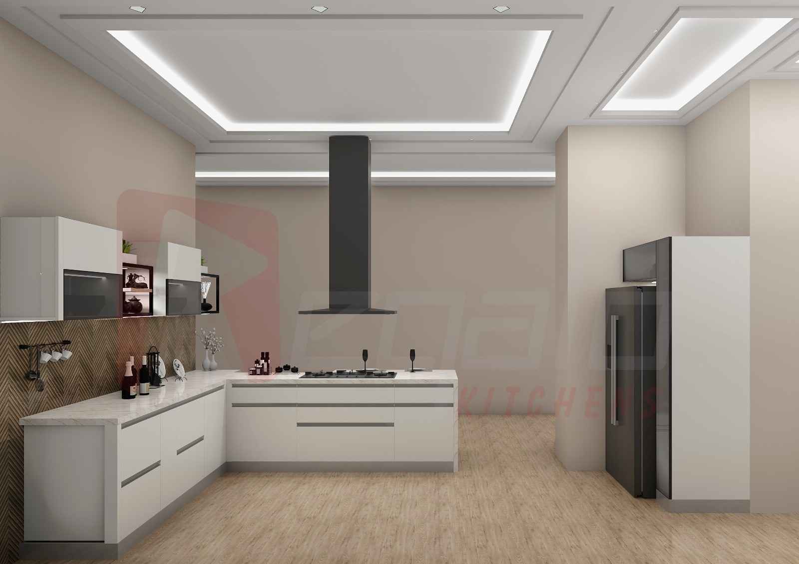 Luxurious L Shaped Kitchen Design