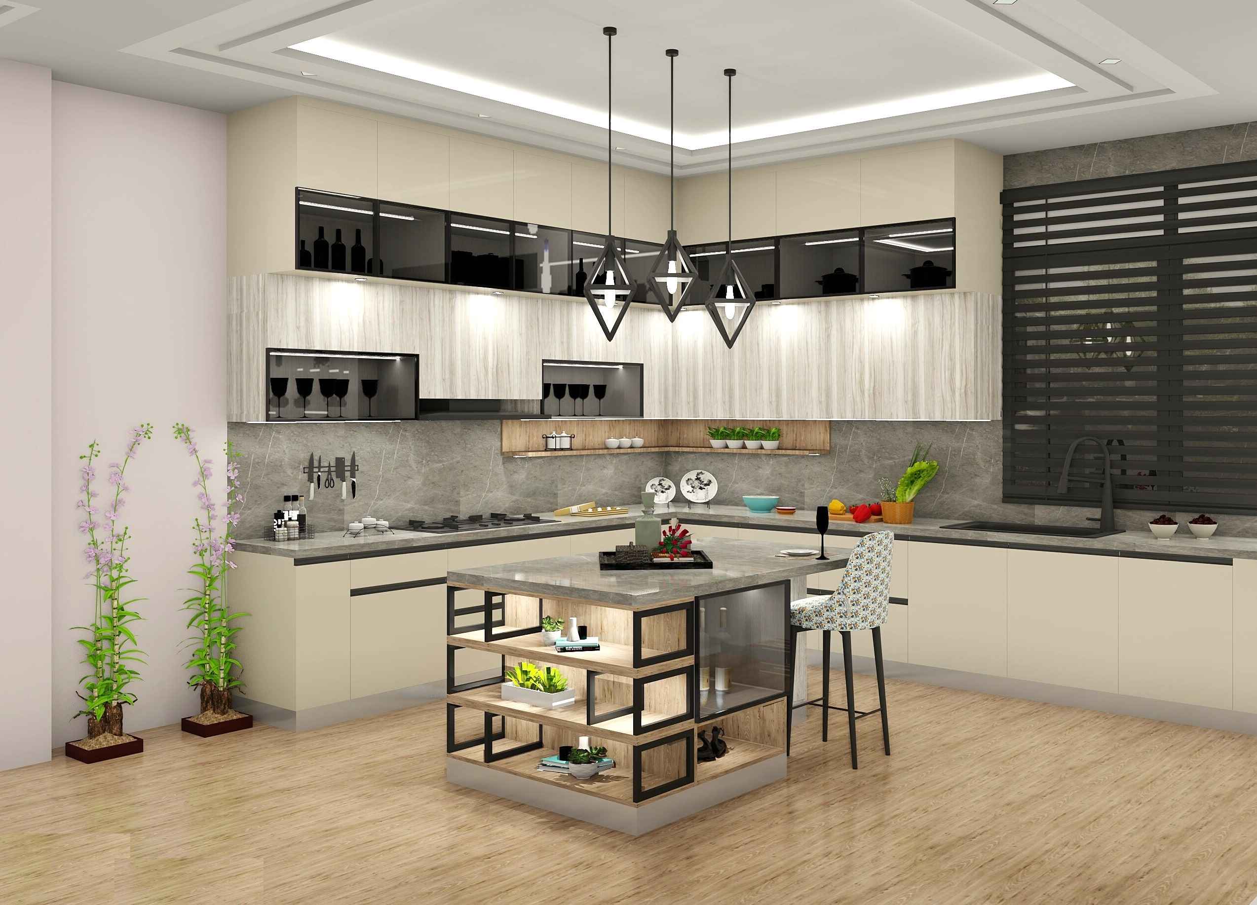 Magnificent Island Modular Kitchen Design