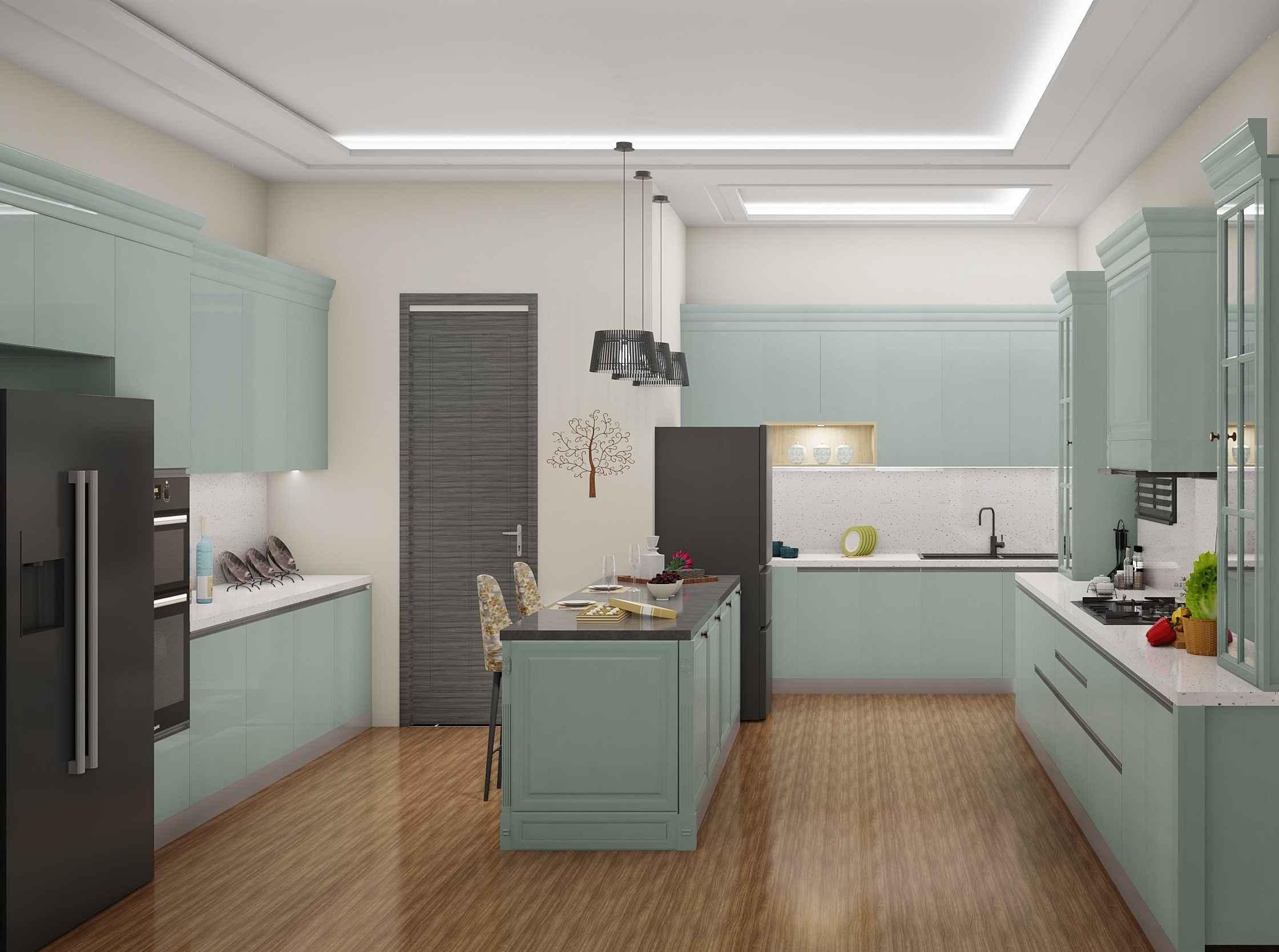 Island Trendy Stylish Kitchen Design