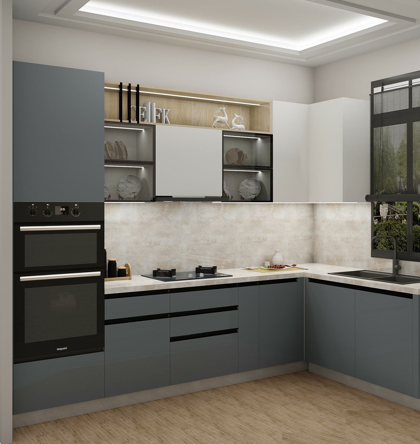 L Shaped Modular Kitchen Design Ideas 2024 Regalo Kitchens