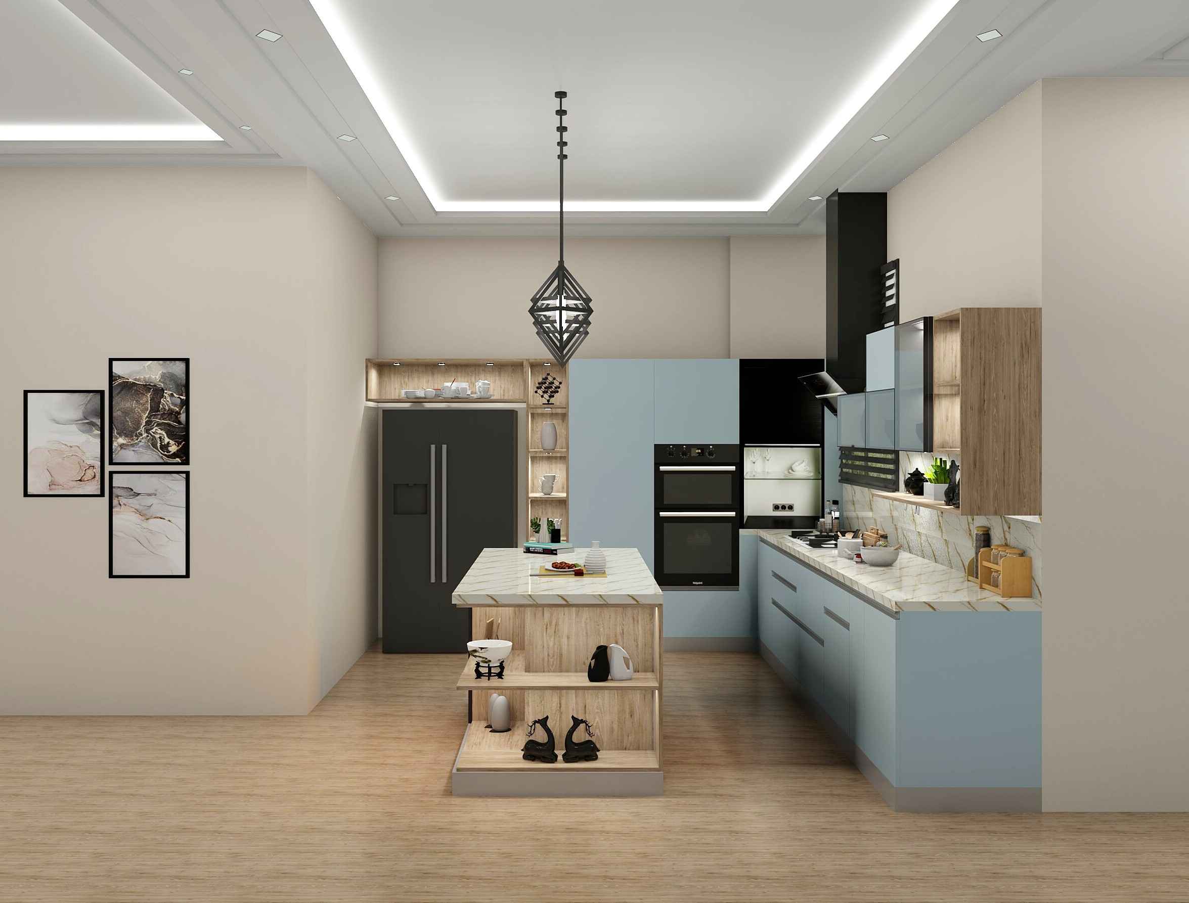 Stylish Island Latest Modular Kitchen Design