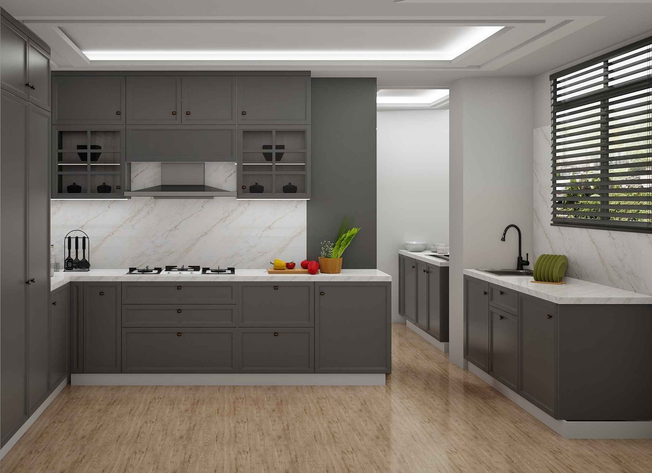 Stylish Parallel Modular Kitchen Design