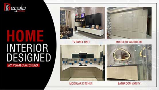 U shaped customers modular kitchen design