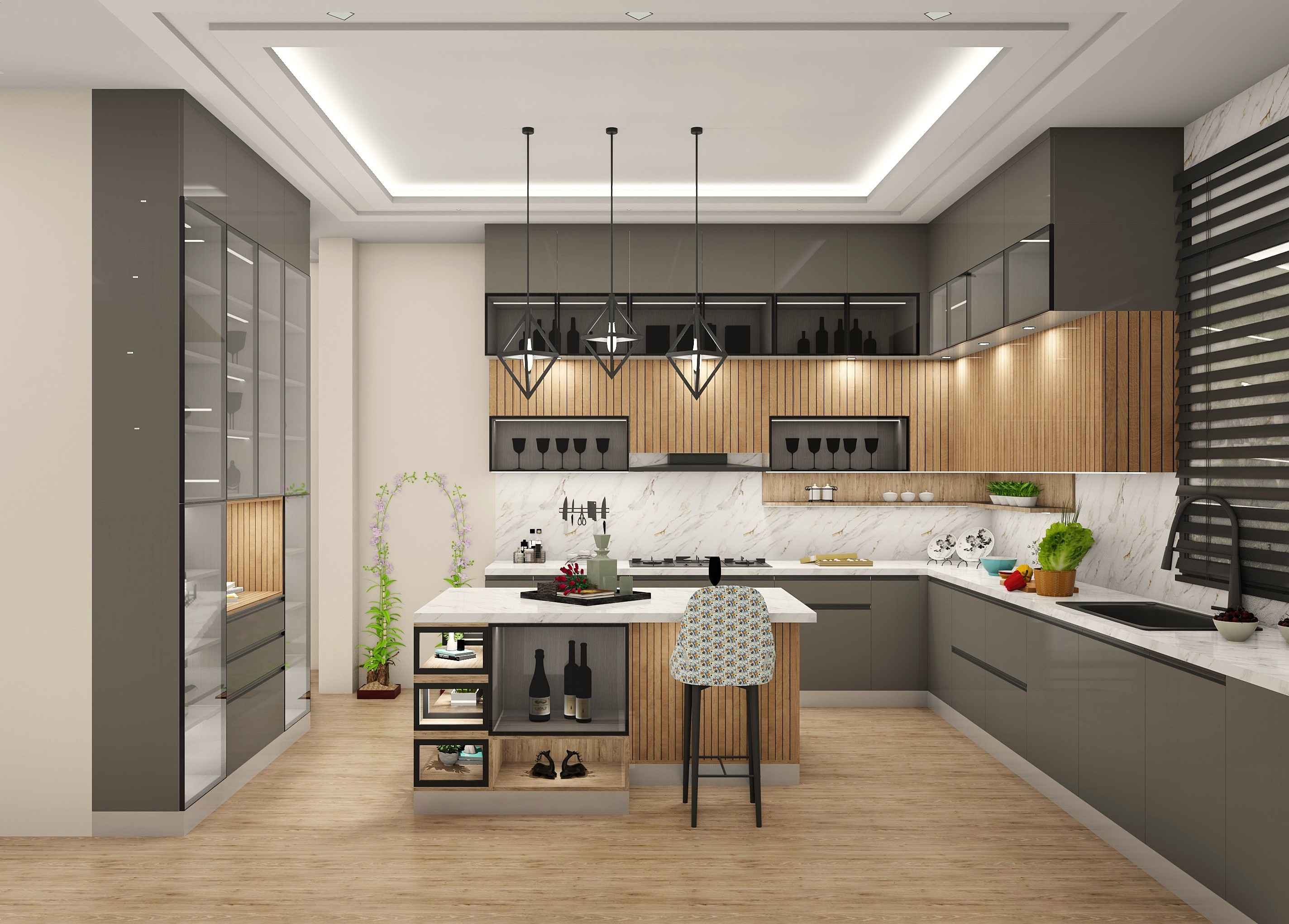 Trendy German Style Modular Kitchen Design