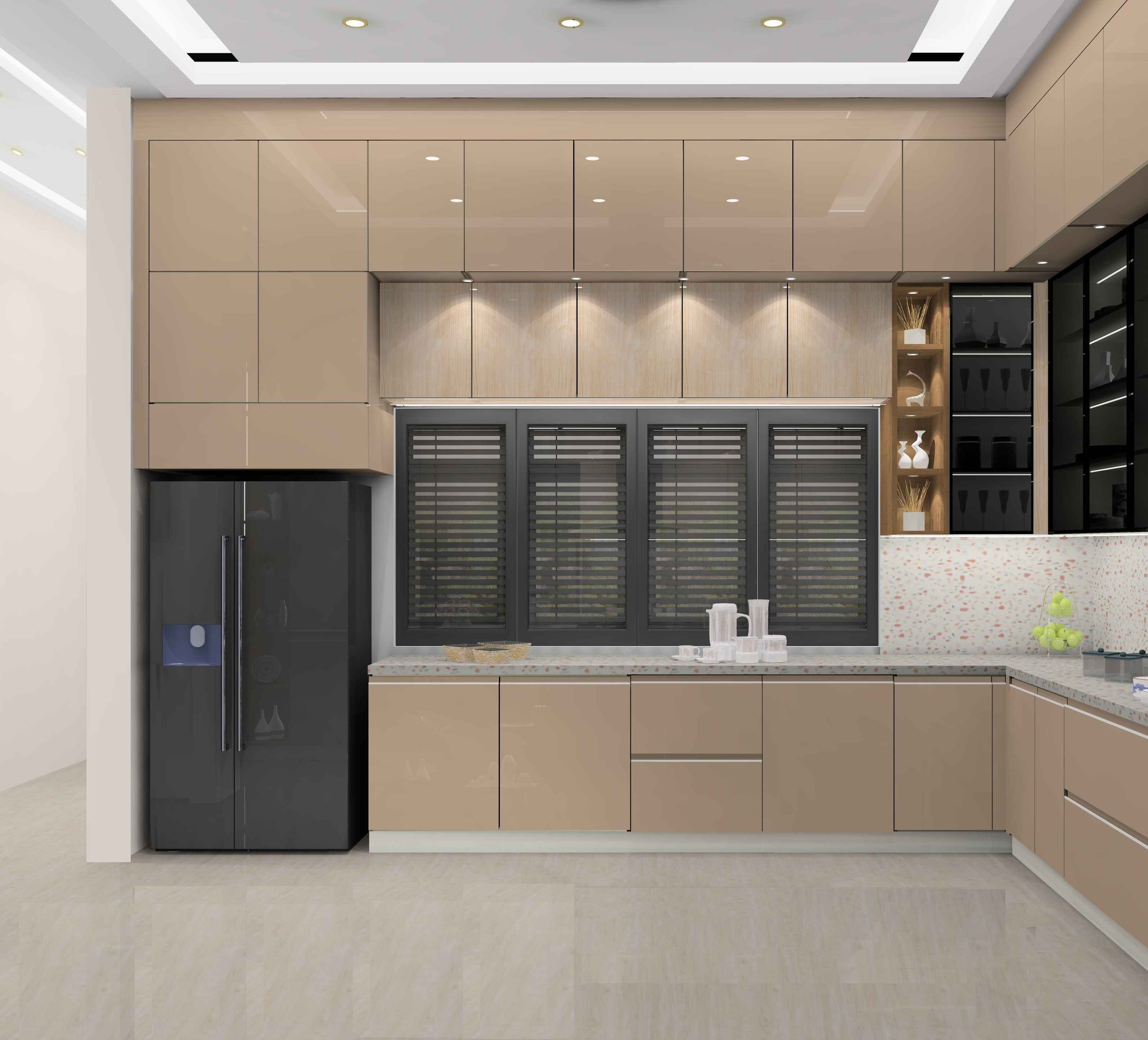 Trendy L Shape Modular Kitchen Design