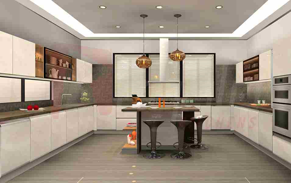 U Shape Modern Kitchen Design