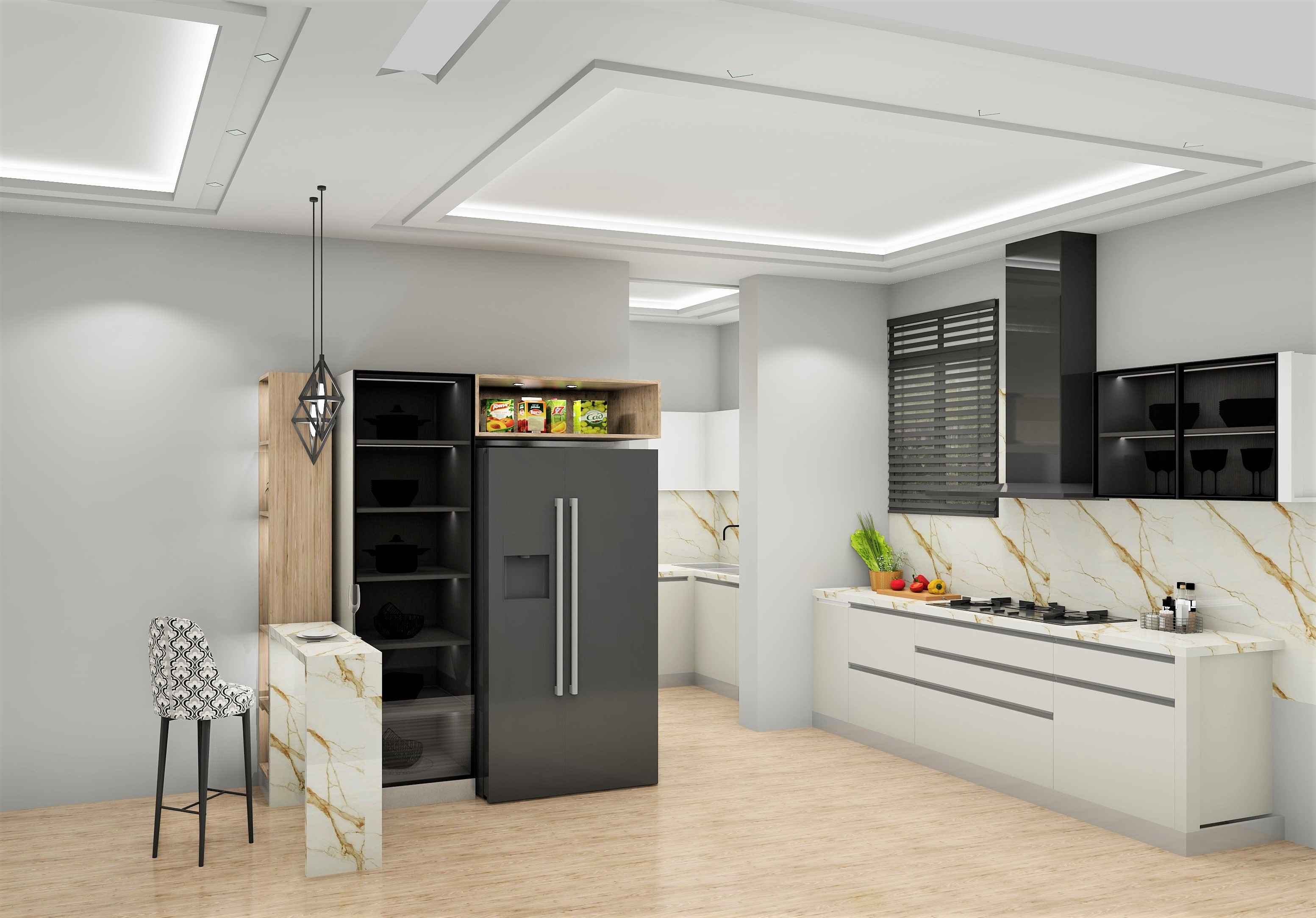 U Shape Modular Trendy Kitchen Design