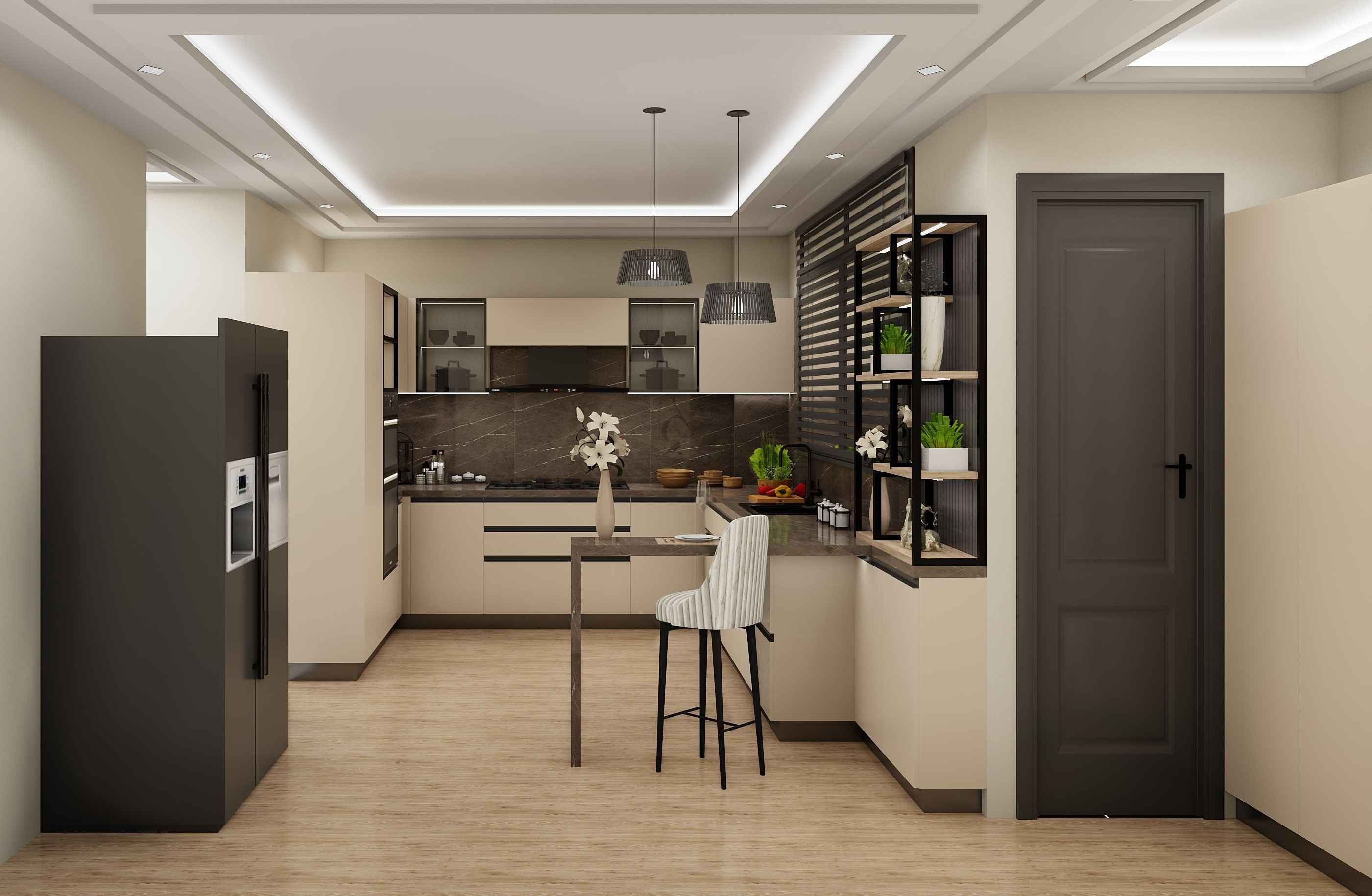 U Shaped Culinary Haven Modular Kitchen Design