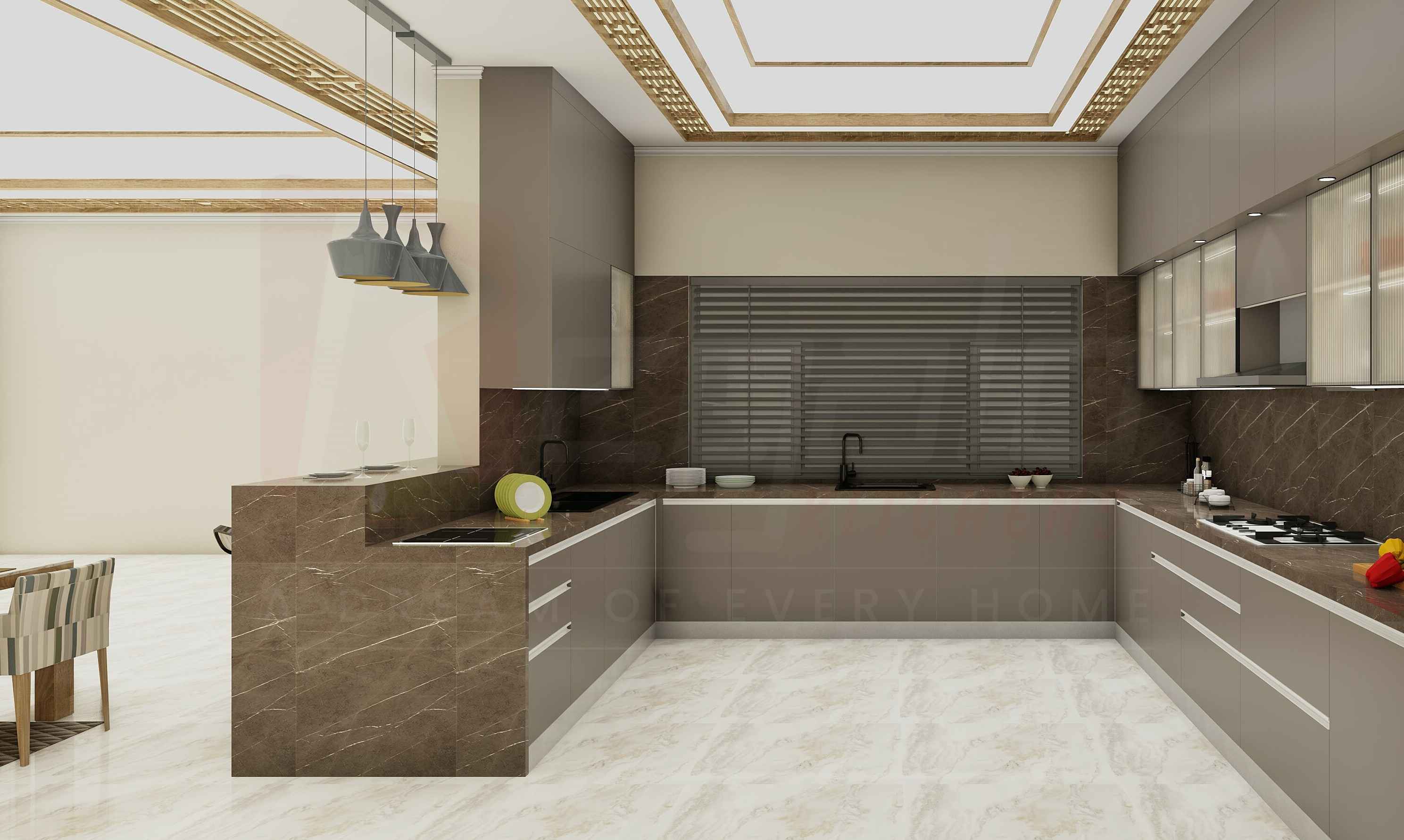 U Shaped Kitchen Design