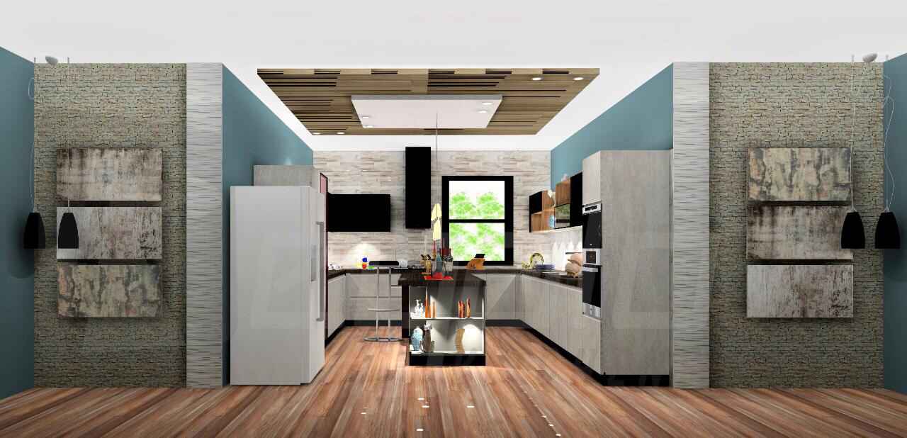 U Shaped Versatile Kitchen Design