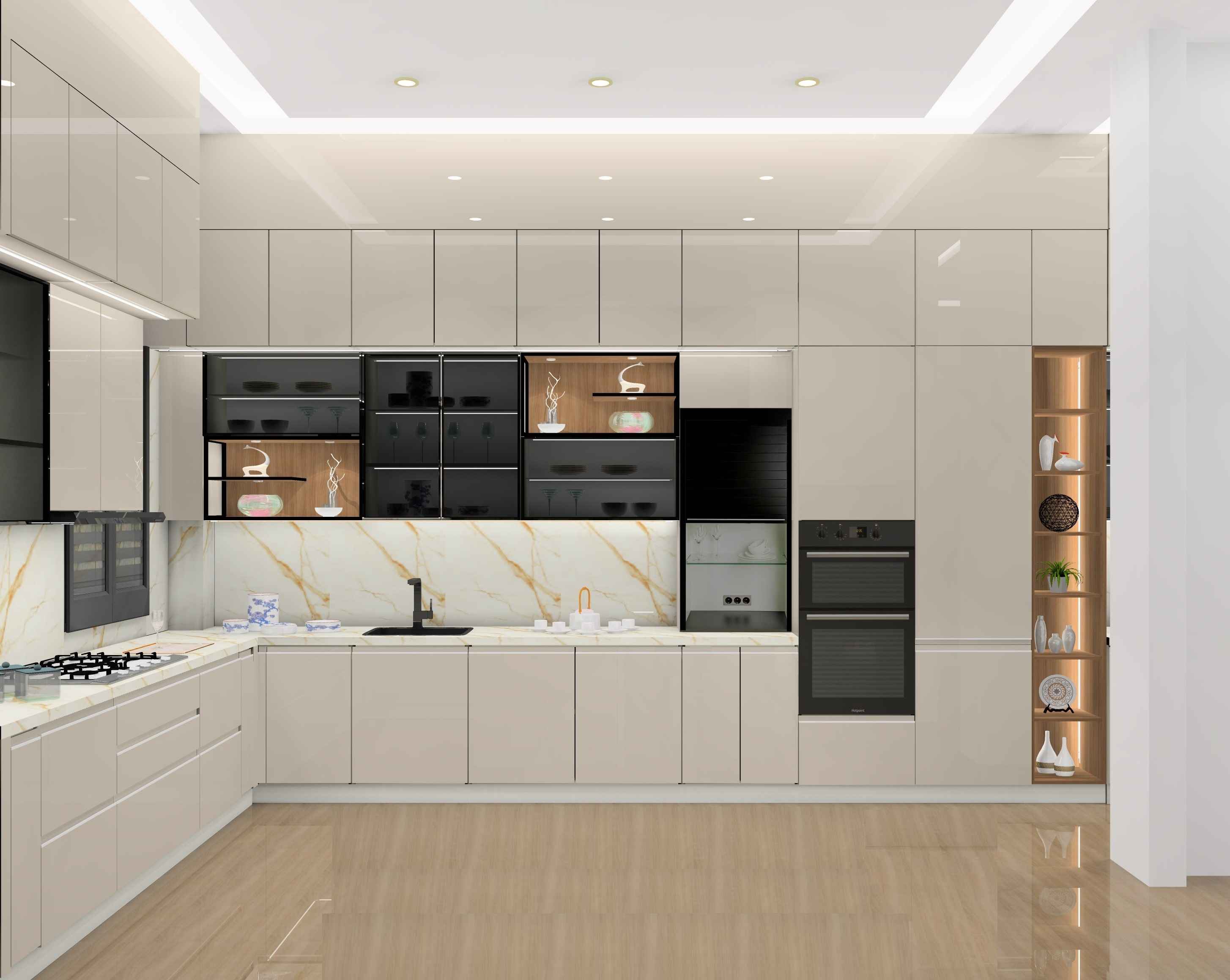 Versatile Island Modular Kitchen Design