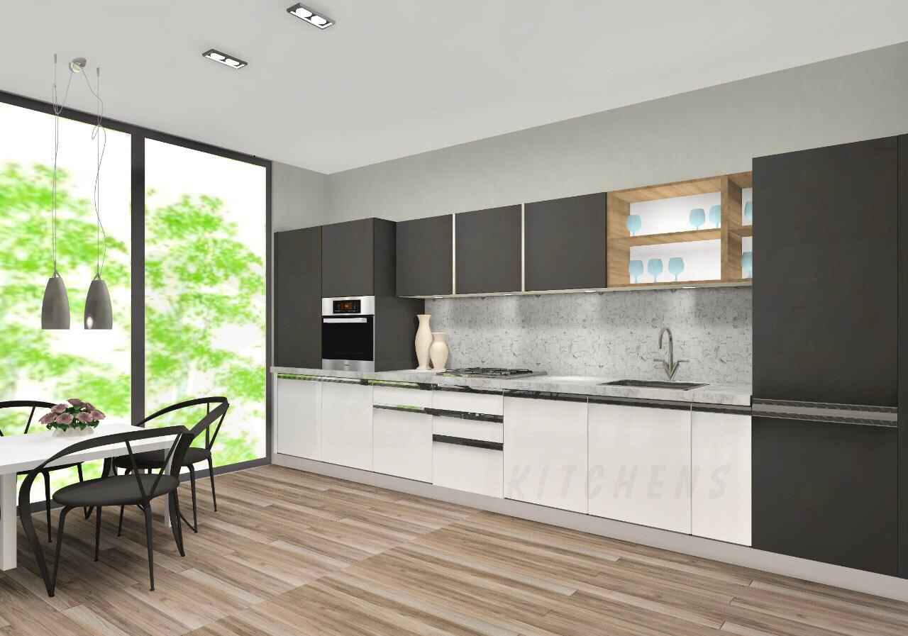 Versatile Modern Inline Modular Kitchen Design